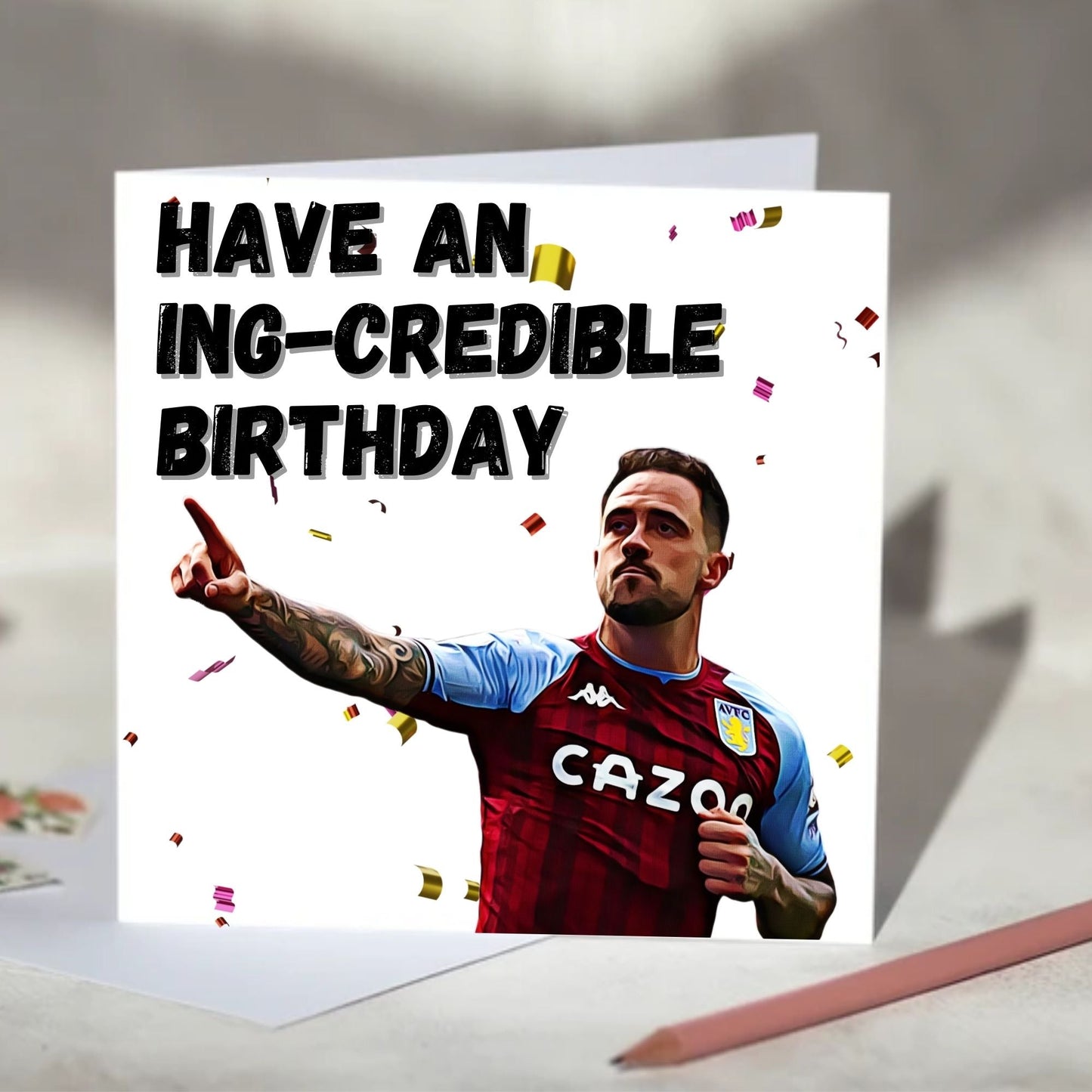 Danny Ings Ing-credible Birthday, Christmas Card