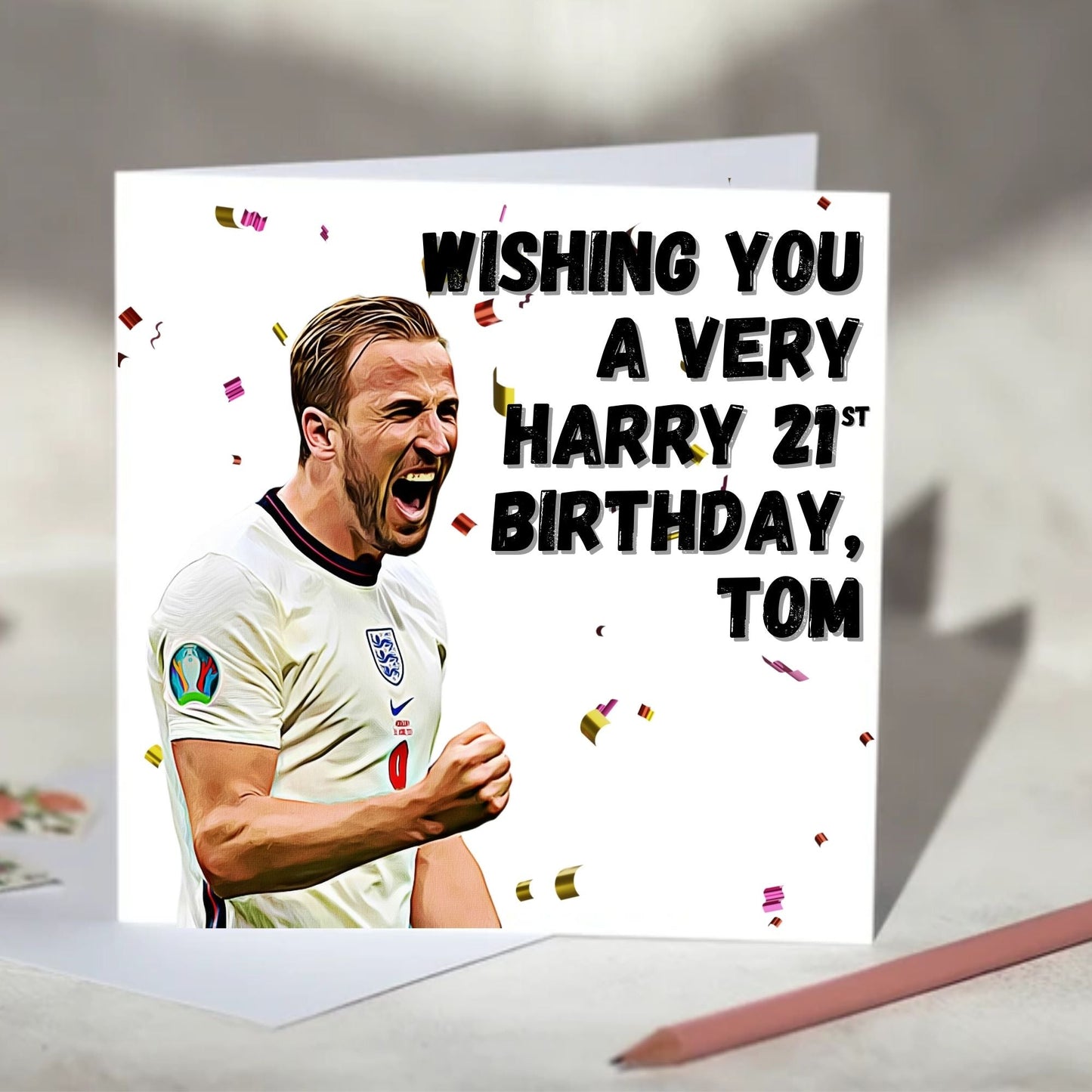 Harry Kane Greeting Card - Christmas, Birthday Card