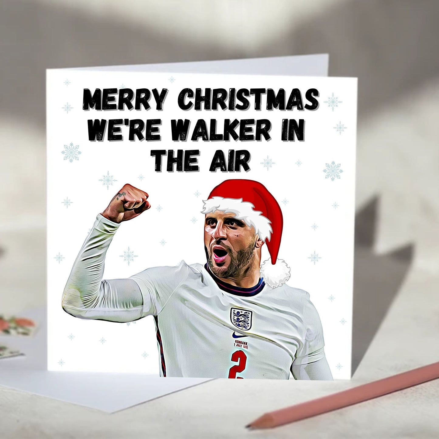 Kyle Walker Walking in the Air Christmas Card