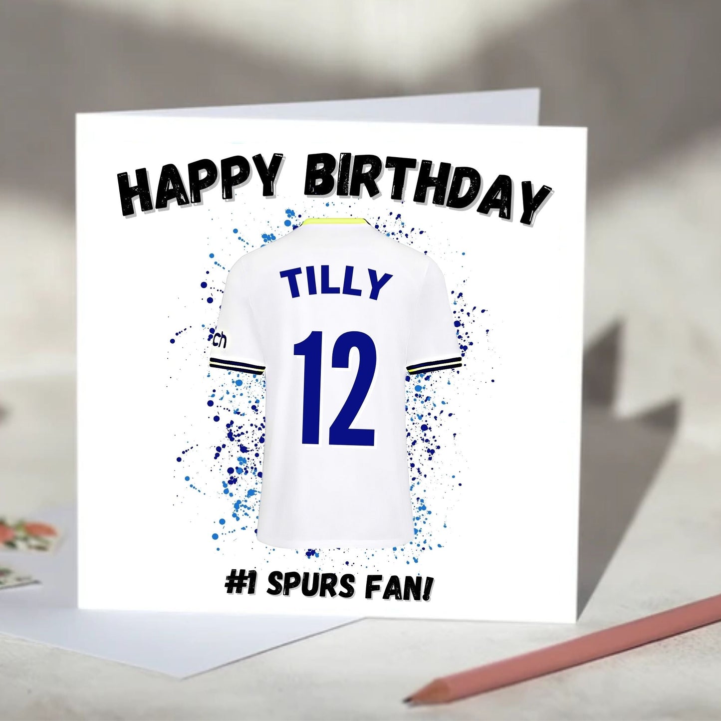 Tottenham Hotspur Personalised Football Shirt Birthday Card First11Store