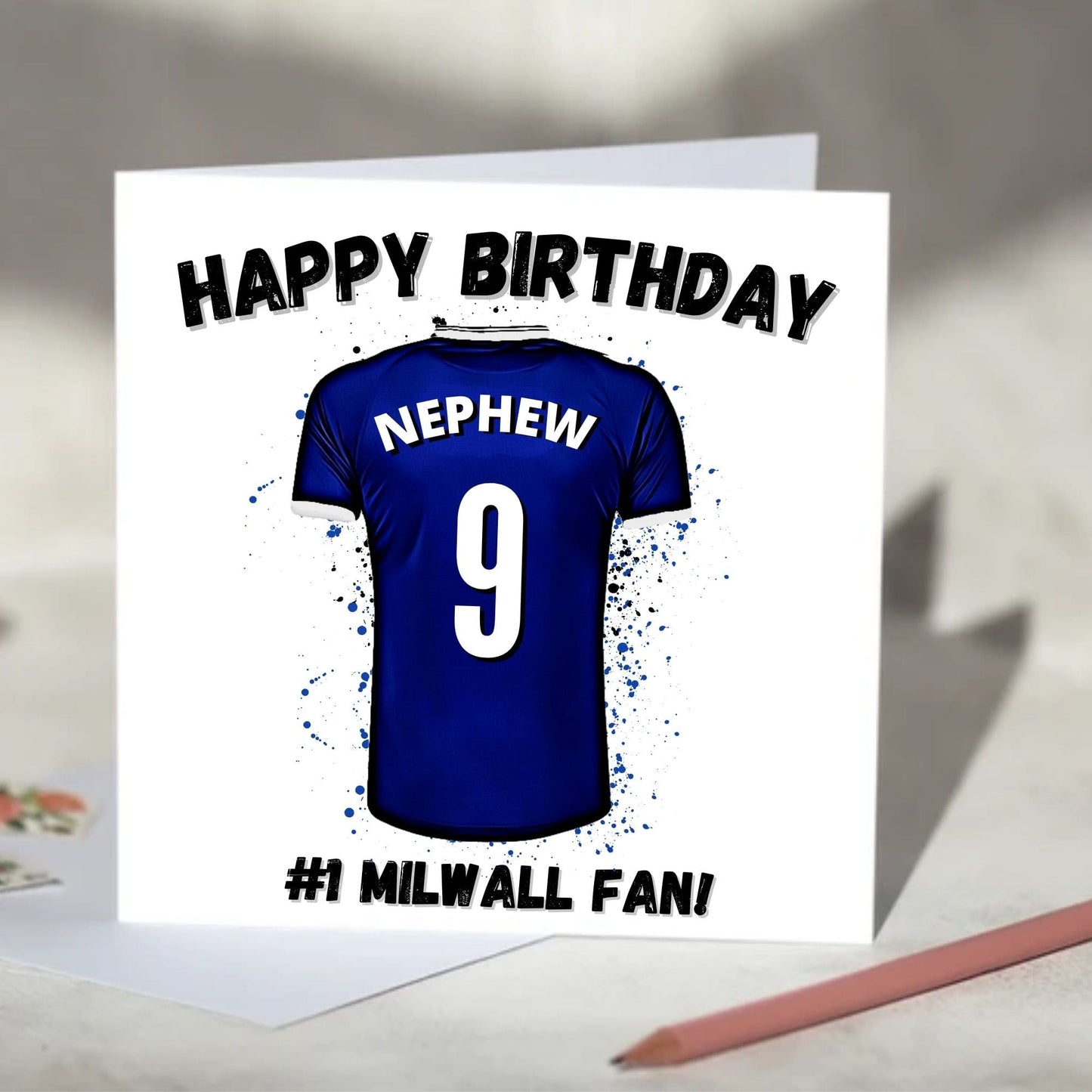 Millwall FC Personalised Football Shirt Birthday Card