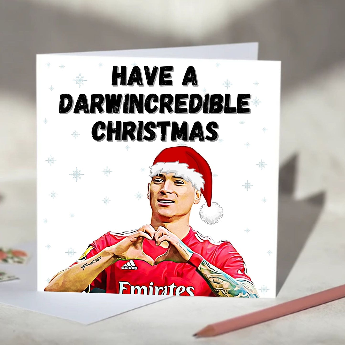 Darwin Núñez Darwincredible Football Birthday, Christmas Card