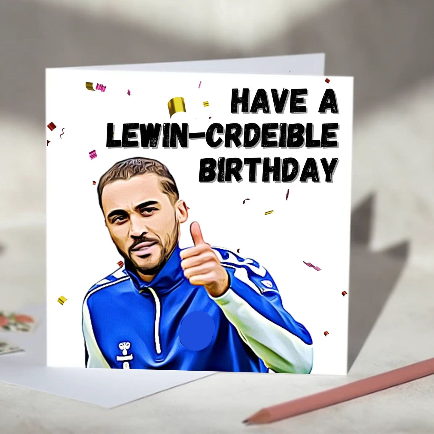 Dominic Calvert-Lewin Lewincredible Birthday, Christmas Card