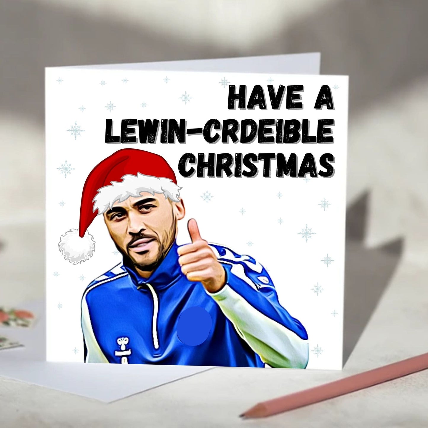 Dominic Calvert-Lewin Lewincredible Birthday, Christmas Card