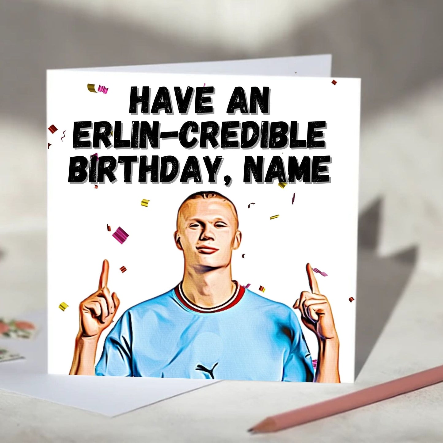 Erling Haaland Erlin-credible Birthday, Christmas Card