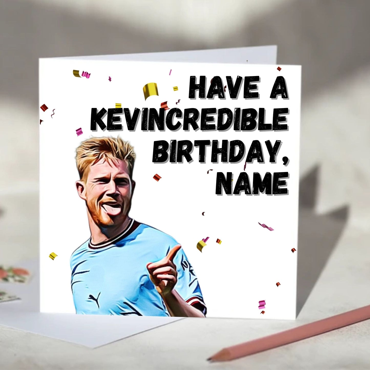 Kevin De Bruyne Kevincredible Football Birthday, Christmas Card