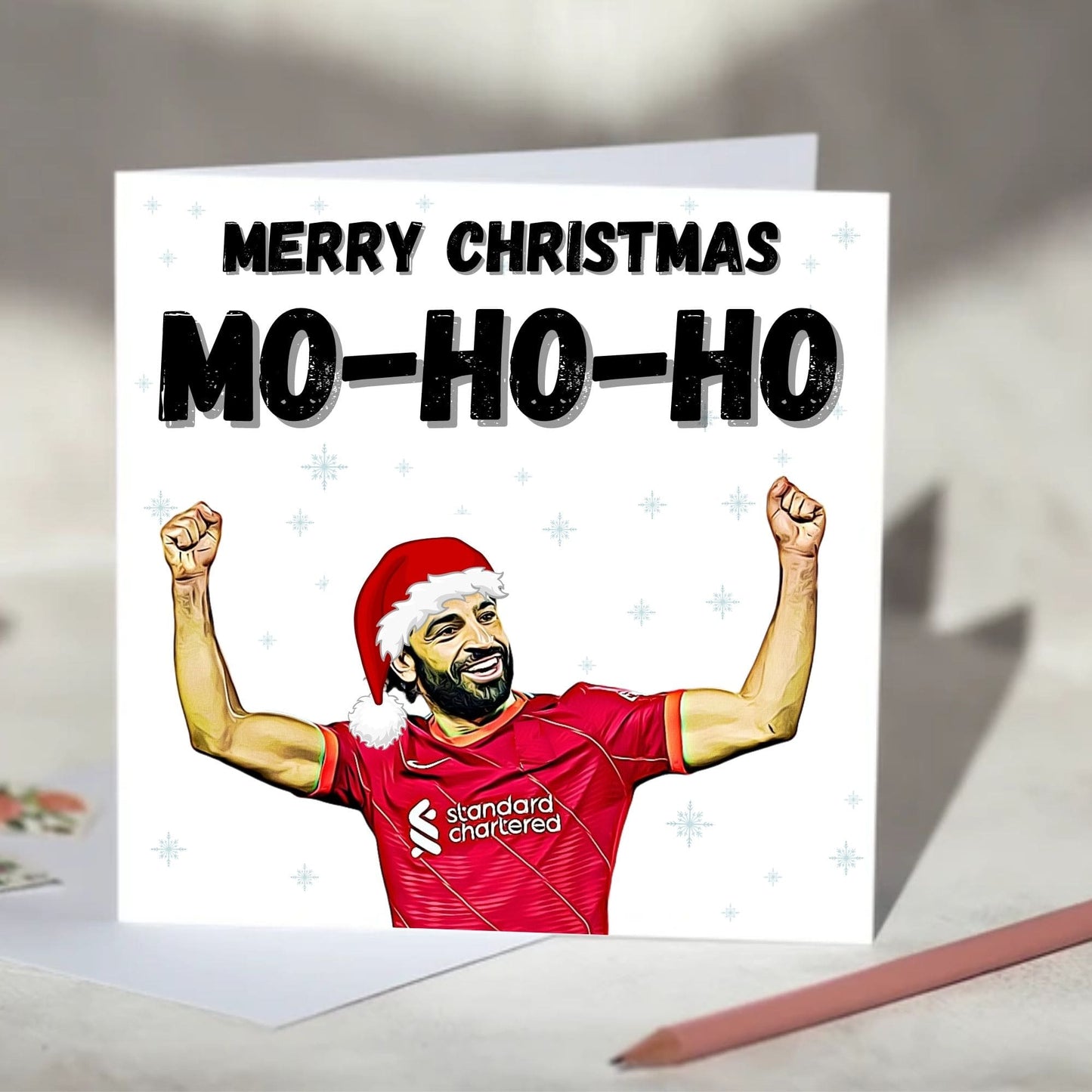 Mo Salah Mo-Ho-Ho Football Christmas Card