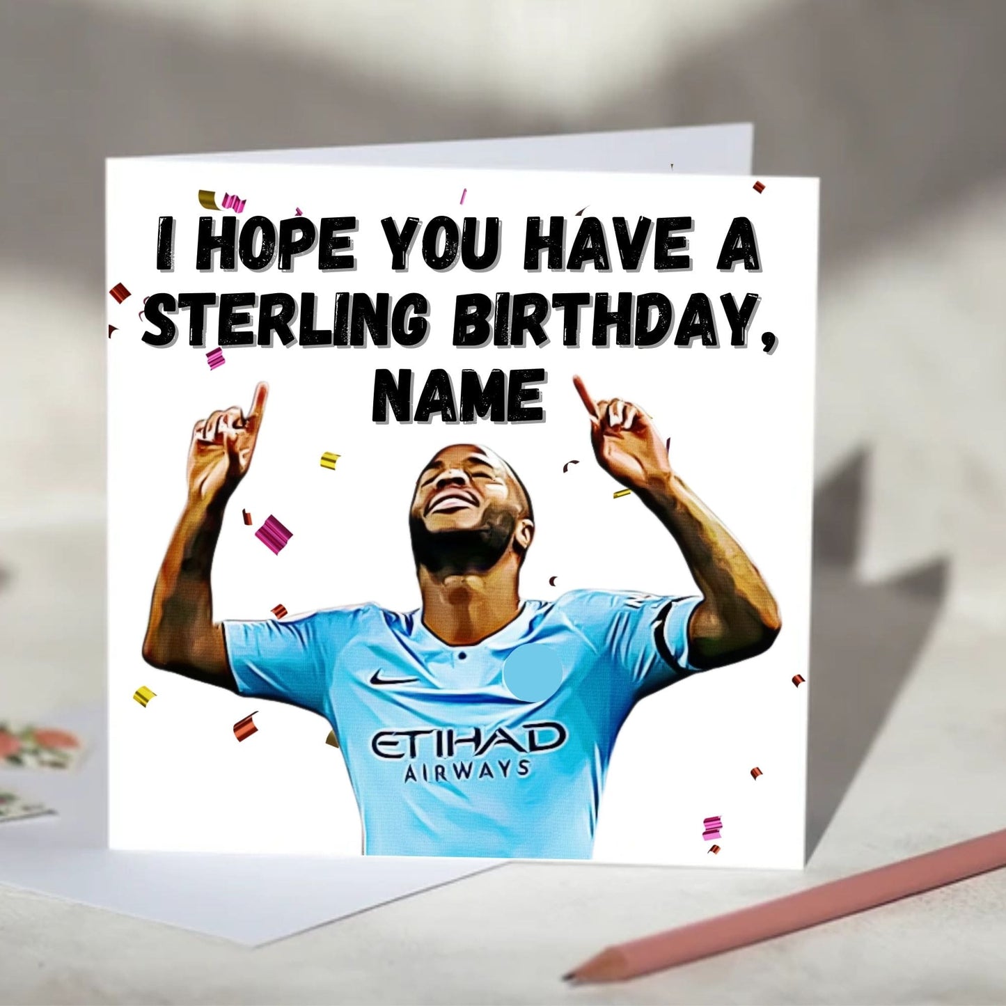 Raheem Sterling Birthday, Christmas Card