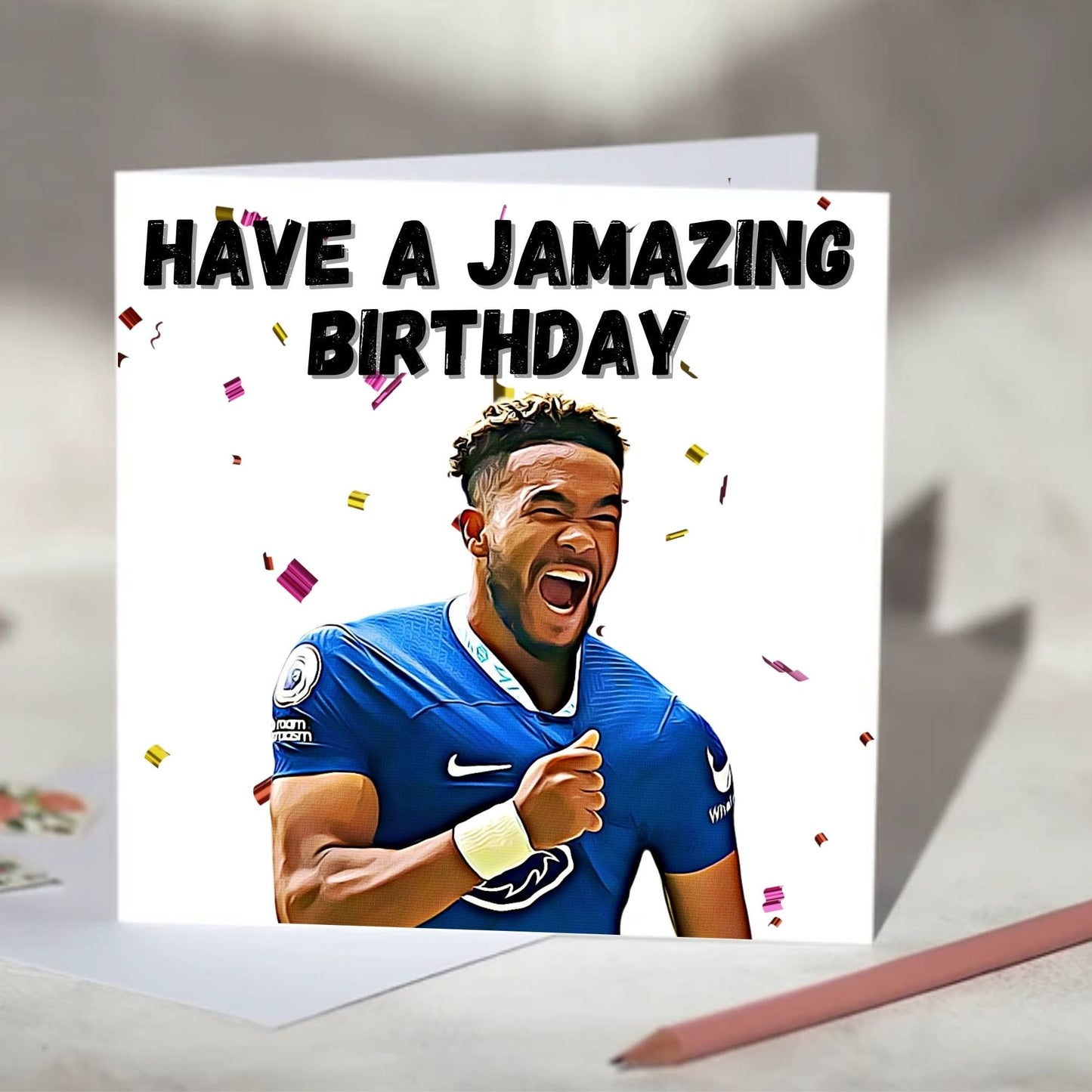 Reece James Football Birthday, Christmas Card