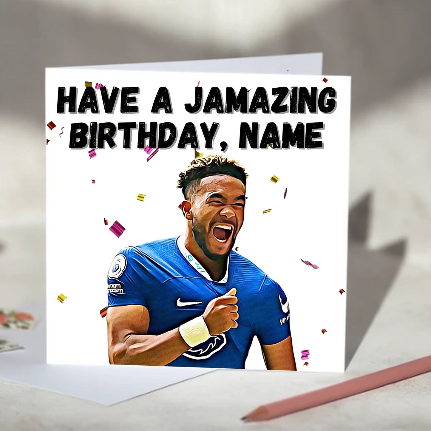 Reece James Football Birthday, Christmas Card