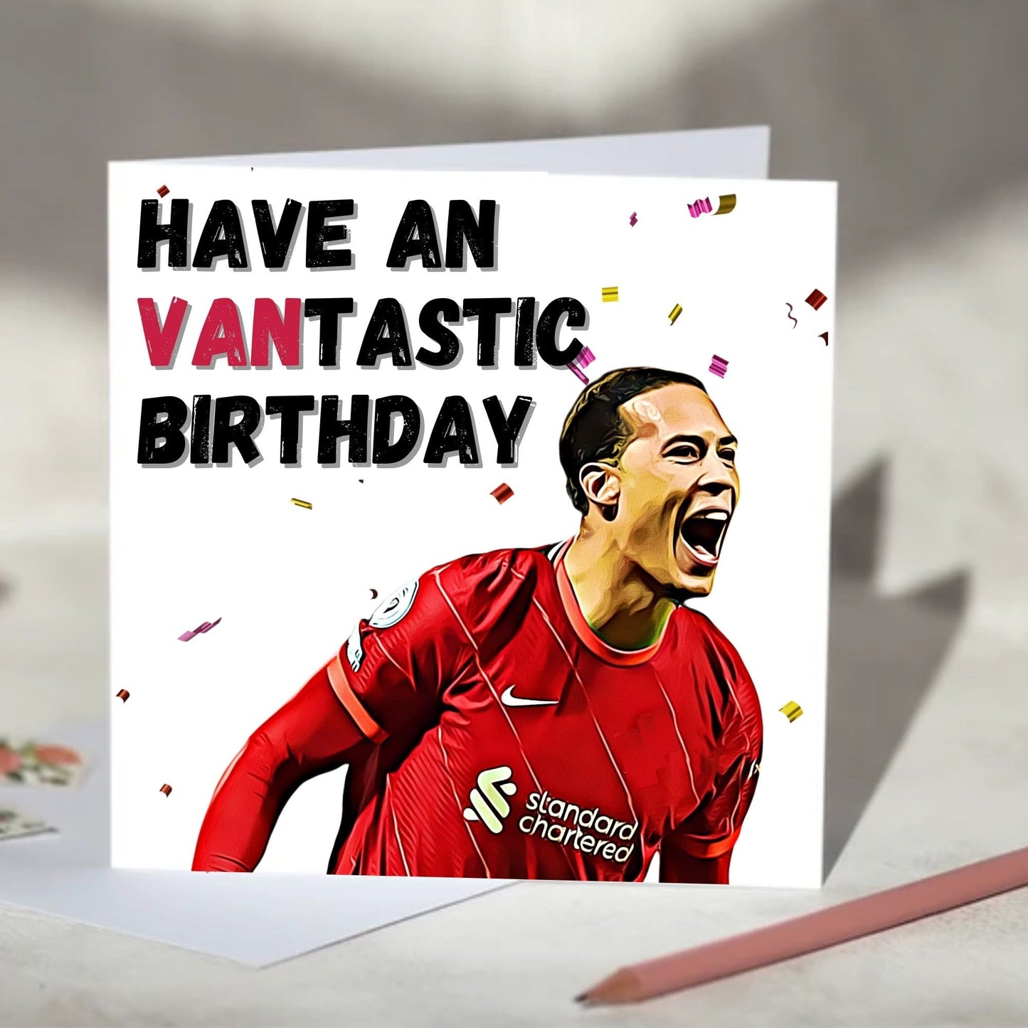 Virgil van Dijk Vantastic Birthday, Christmas Card