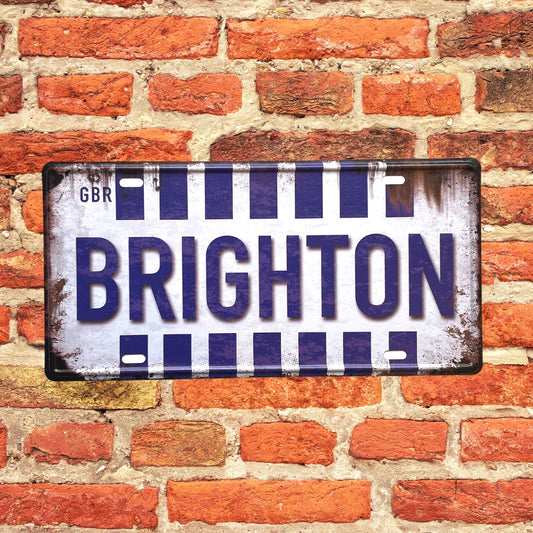 Brighton FC Vintage Metal Sign, Retro Wall Decor, Gift for Football Fan