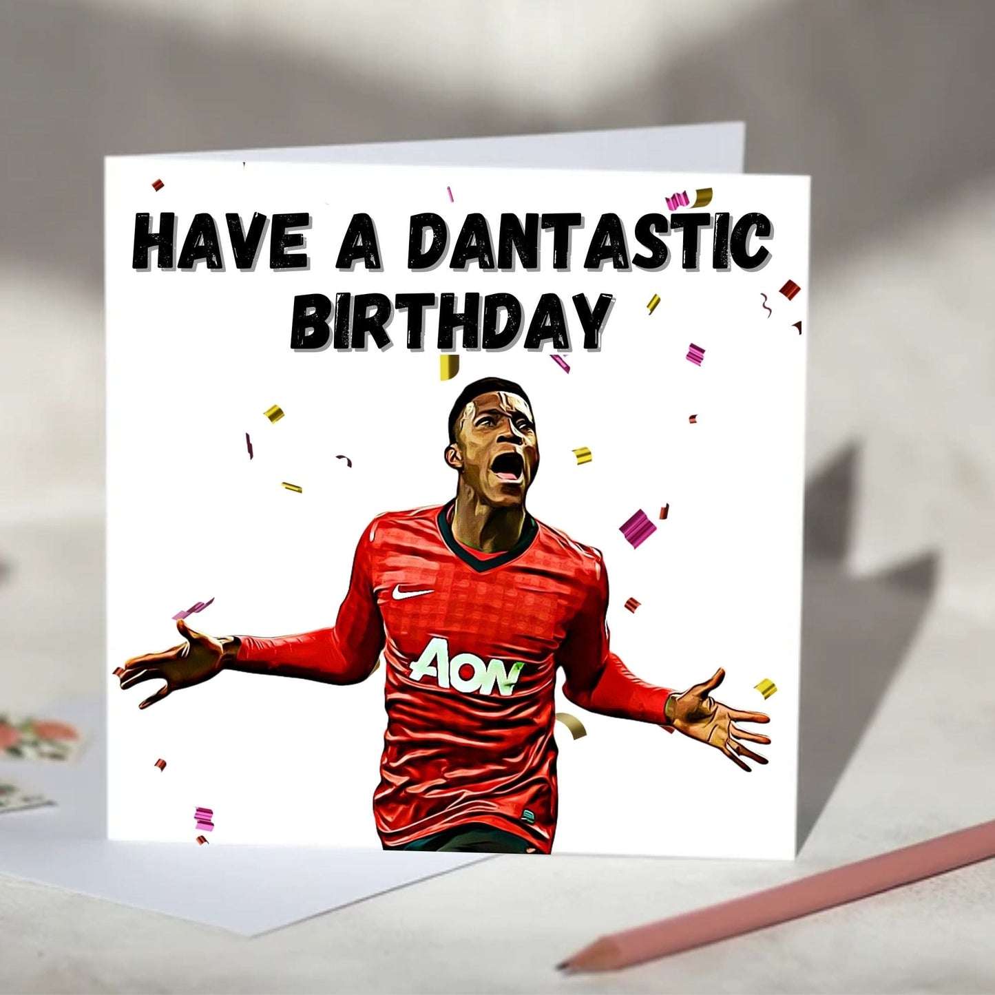 Danny Welbeck Dantastic Greeting Card - Birthday, Christmas Card