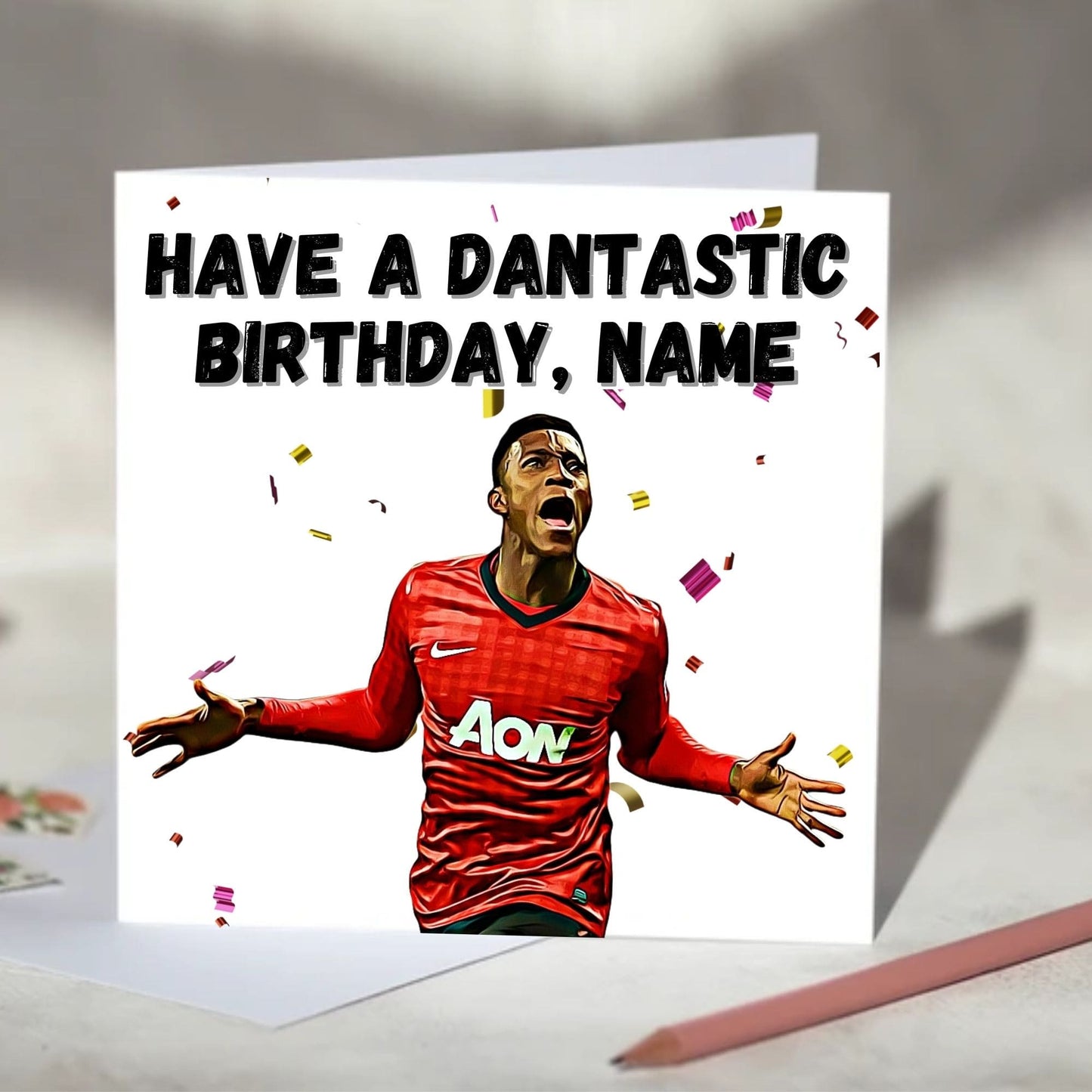 Danny Welbeck Dantastic Greeting Card - Birthday, Christmas Card