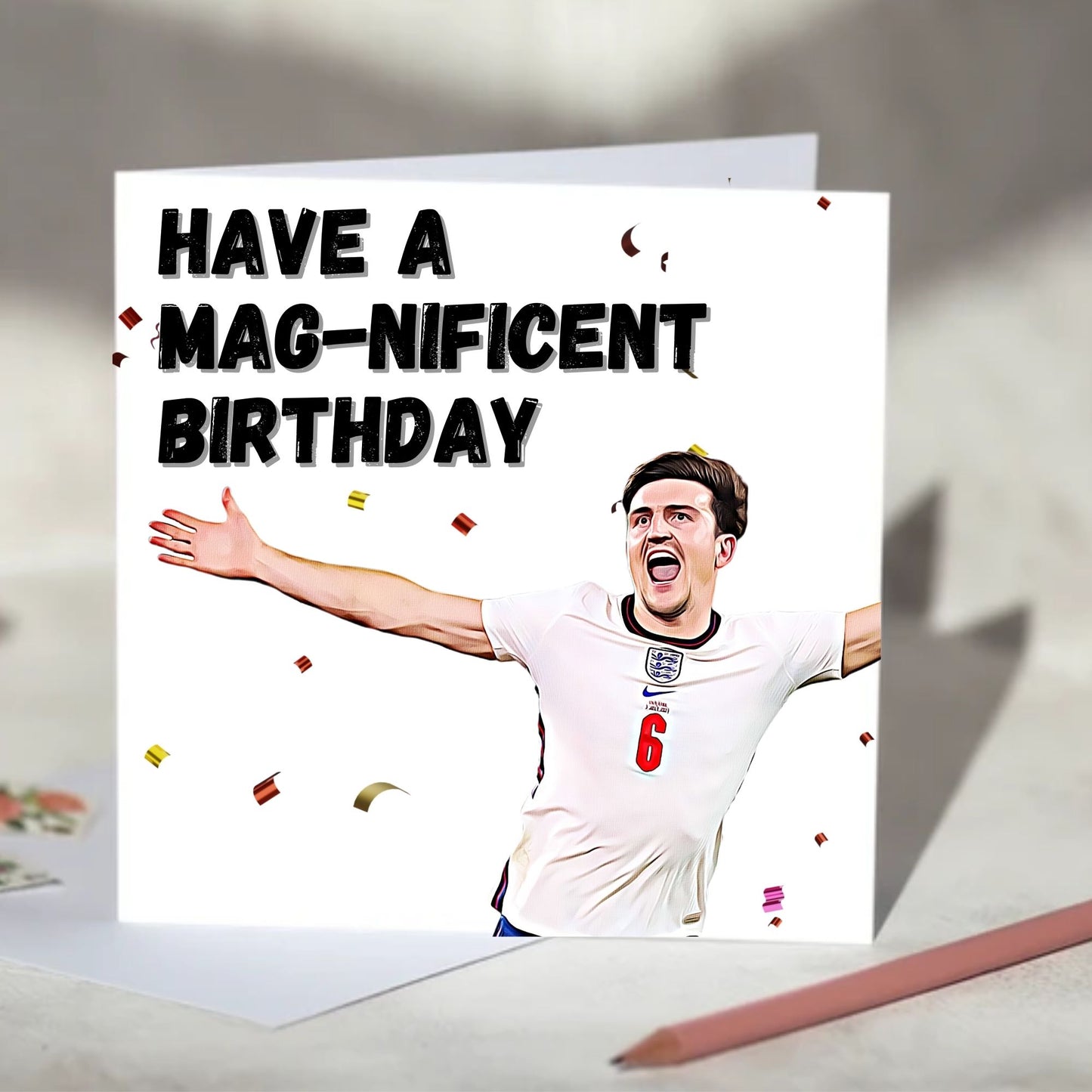 Harry Maguire Magnificent Greeting Card - Birthday, Christmas Card