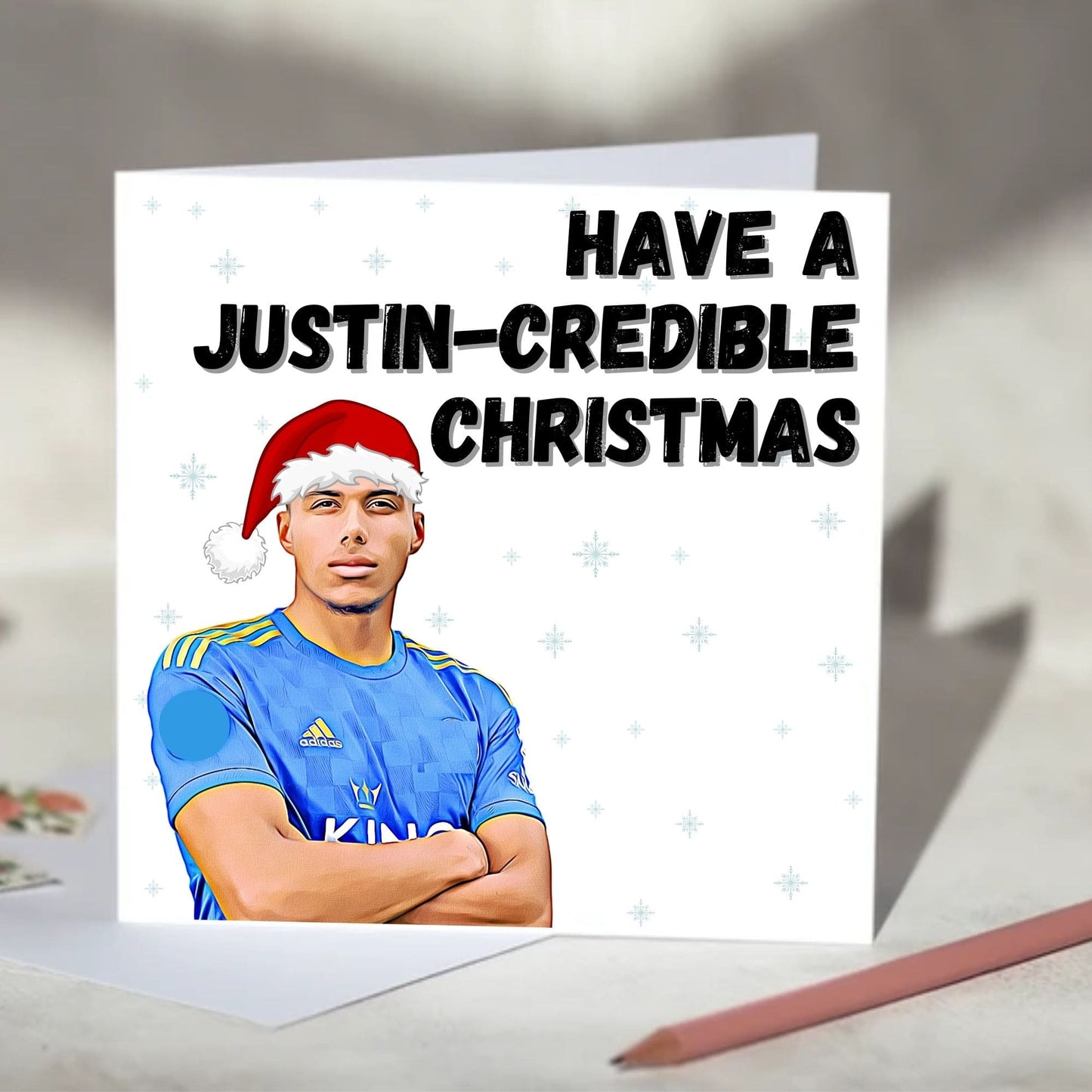 James Justin Justincredible Football Birthday, Christmas Card