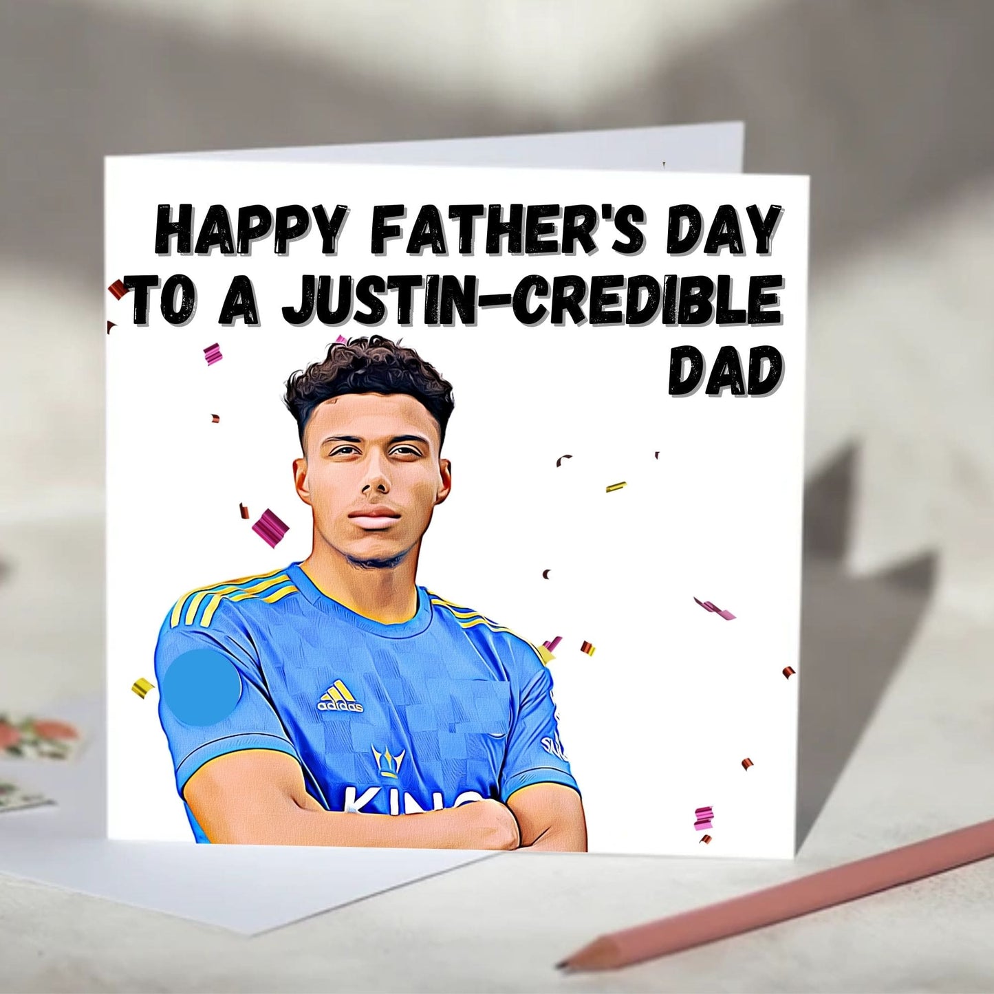 James Justin Justincredible Football Anniversary, Valentine's Day, Father's Day, Mother's Day Card