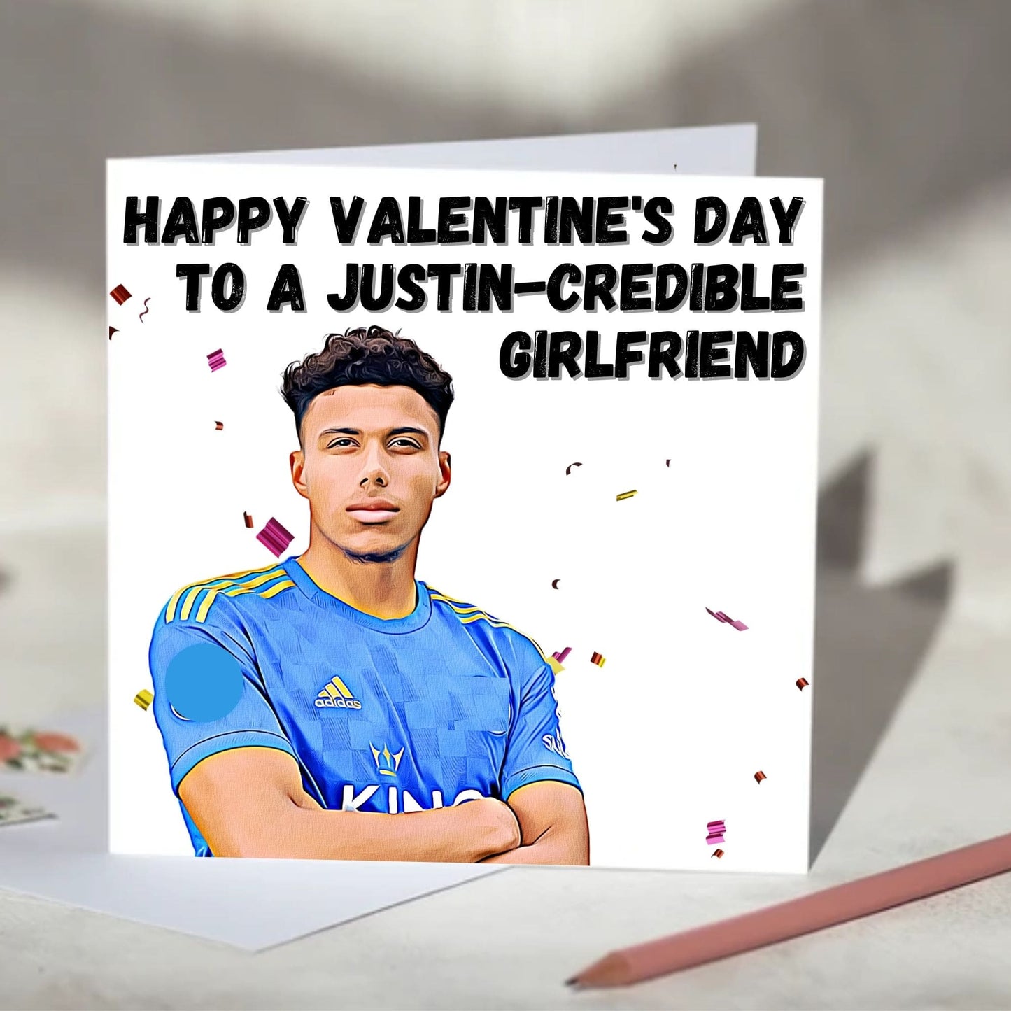 James Justin Justincredible Football Anniversary, Valentine's Day, Father's Day, Mother's Day Card