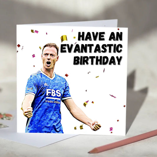 Jonny Evans Evantastic Football Birthday, Christmas Card