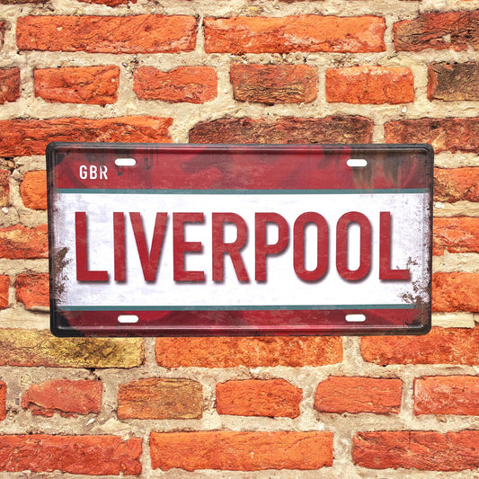 Liverpool FC Vintage Metal Sign, Retro Wall Decor, Gift for Football Fan