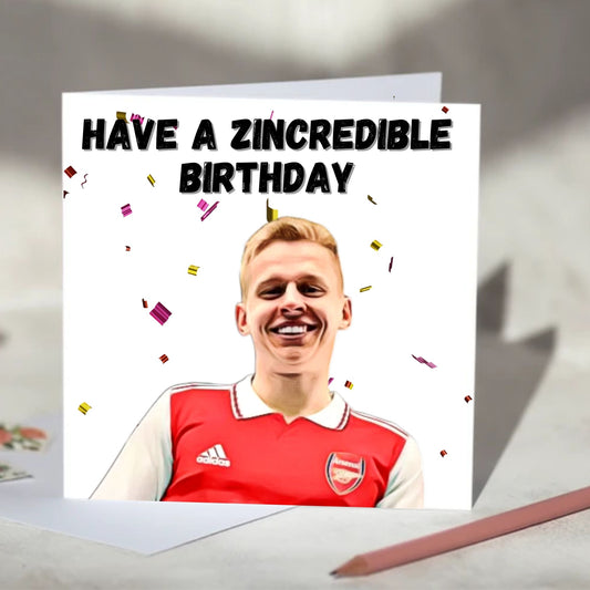 Oleksandr Zinchenko Zincredible Christmas, Birthday Card