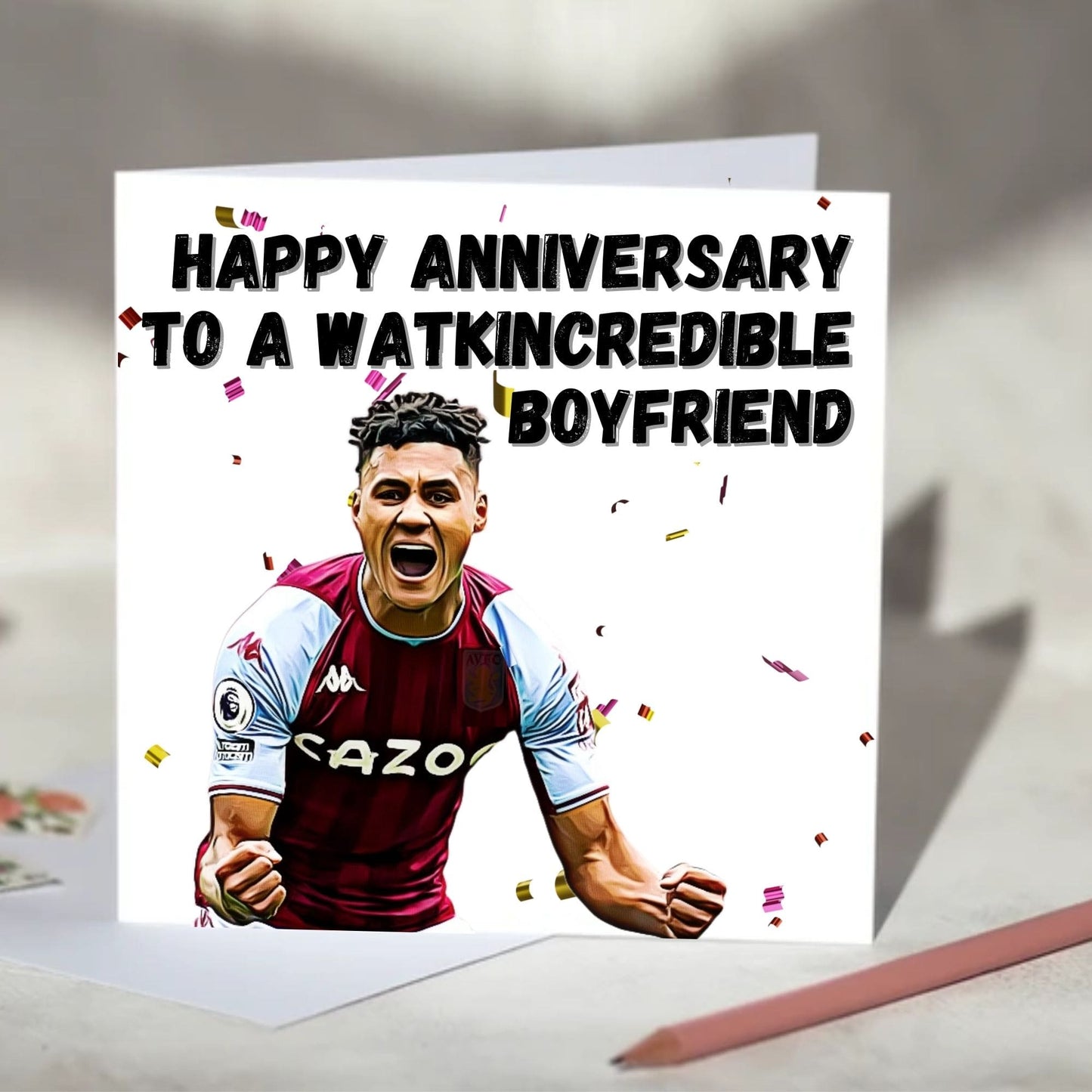 Ollie Watkins Watkincredible Greeting Card - Anniversary, Valentine's Day, Father's Day, Mother's Day