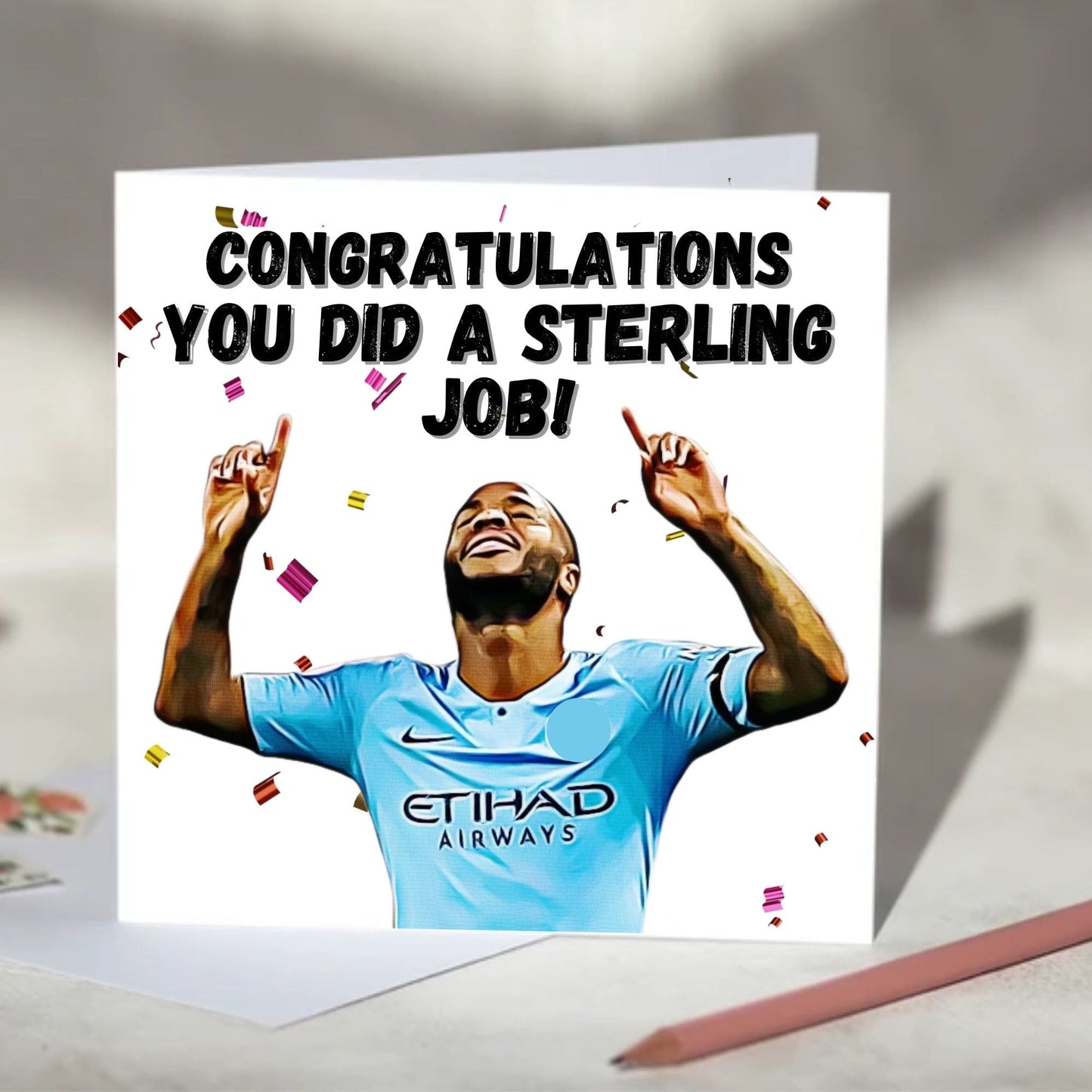 Raheem Sterling Congratulations Card