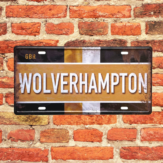 Wolverhampton FC Vintage Metal Sign, Retro Wall Decor, Gift for Football Fan